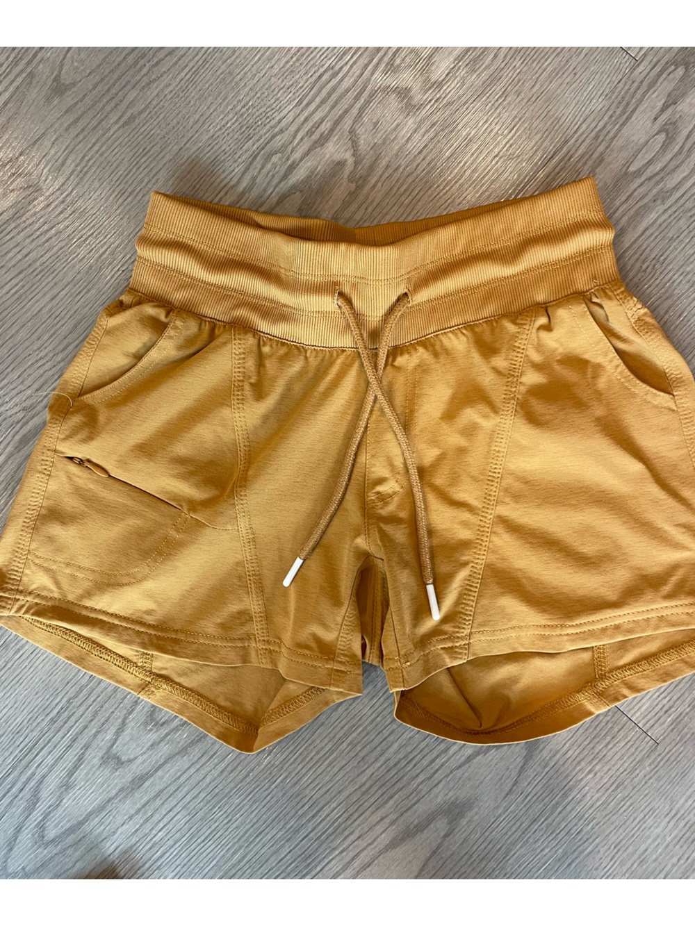 ZYIA Active Golden Mustard Knit Shorts